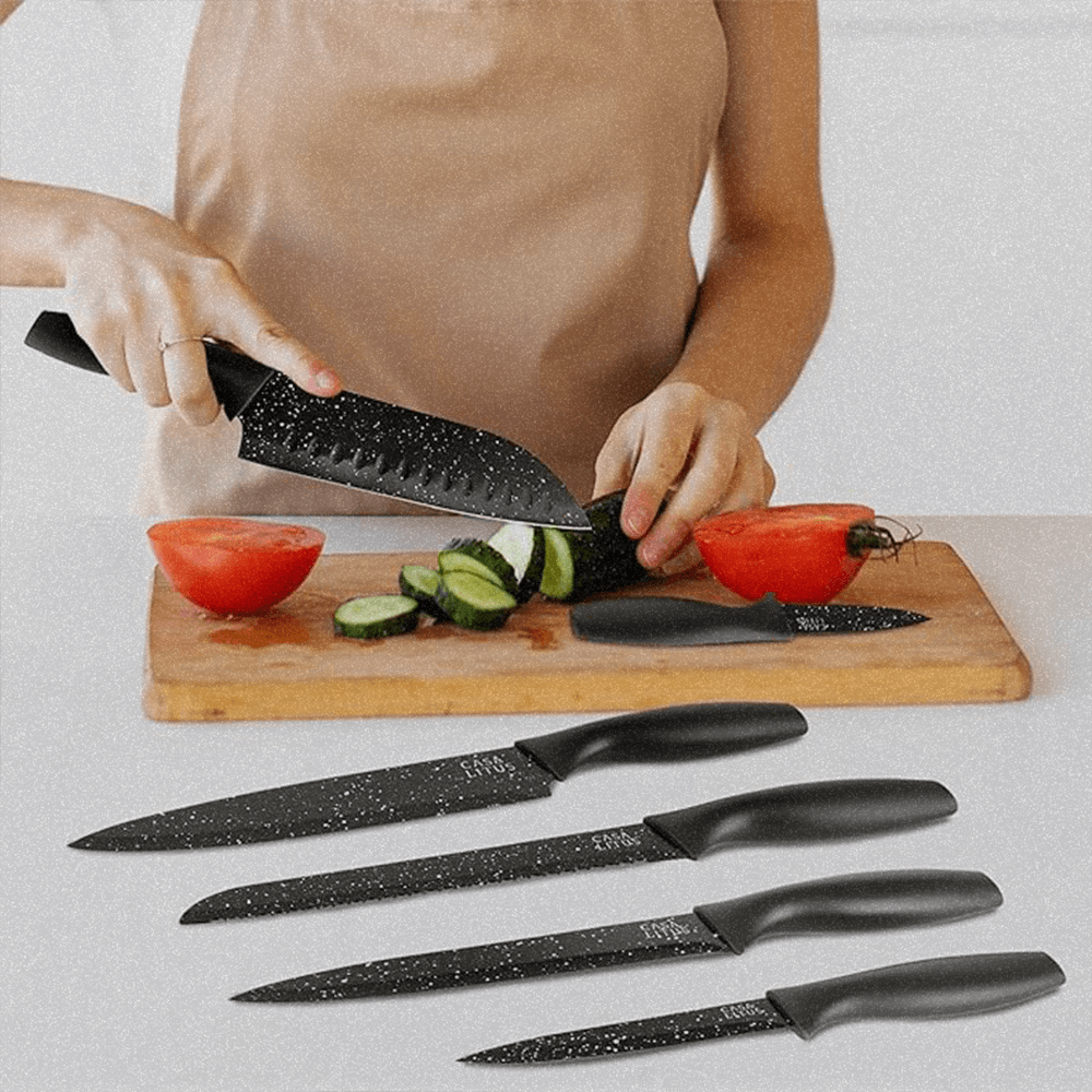 Set de 6 Cuchillos de Cocina con Funda